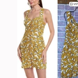 Farm Rio White Spotted Bananas Mini Dress Size Medium